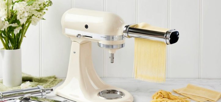 KitchenAid Pasta Maker attachment making fresh pasta at home