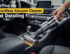 cordless vacuum cleaner for car interior detailing seats and floor mats