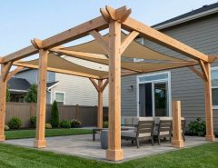 Backyard shade structure damaged by Phoenix desert heat