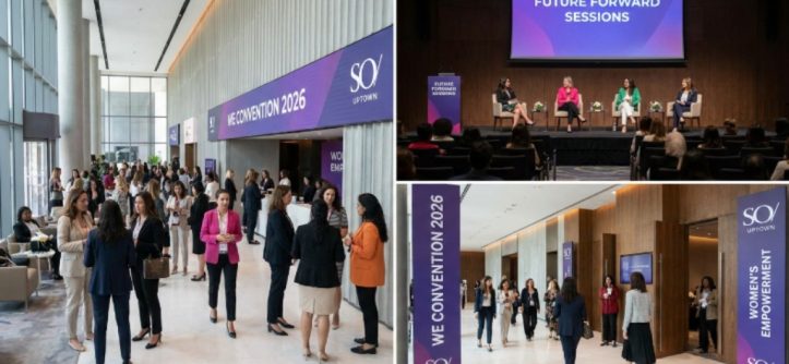 Women leaders networking and attending sessions at WE Convention 2026 in Dubai's SO/ Uptown venue