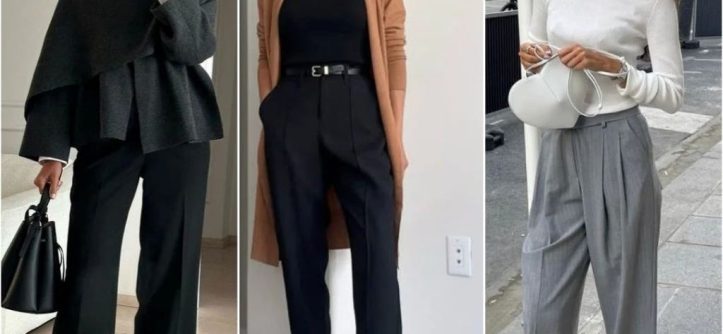 Stylish women's flats paired with a business casual office outfit.