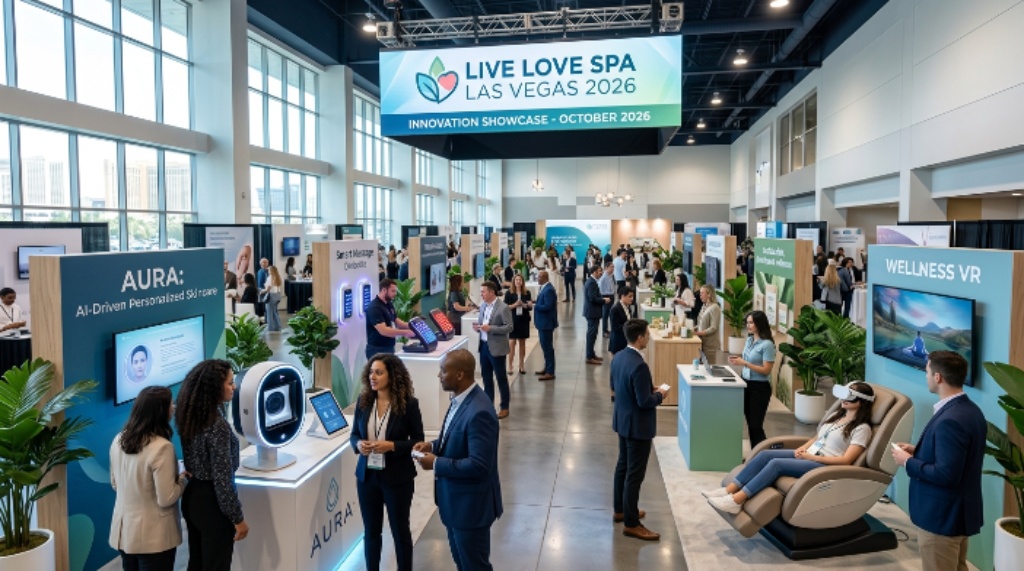 Innovation Showcase floor at Live Love Spa Las Vegas wellness event October 2026