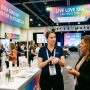 Spa professional exploring new skincare brands at Live Love Spa Las Vegas 2026