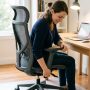 Ergonomic office chair with lumbar support in modern workspace