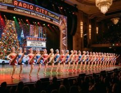 Rockettes performing on stage during the Radio City Christmas Spectacular 2026 season